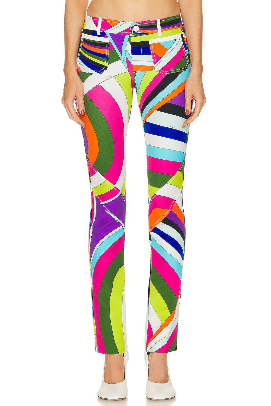 Women Emilio Pucci Pants | Straight Leg Pant Turchese & Viola