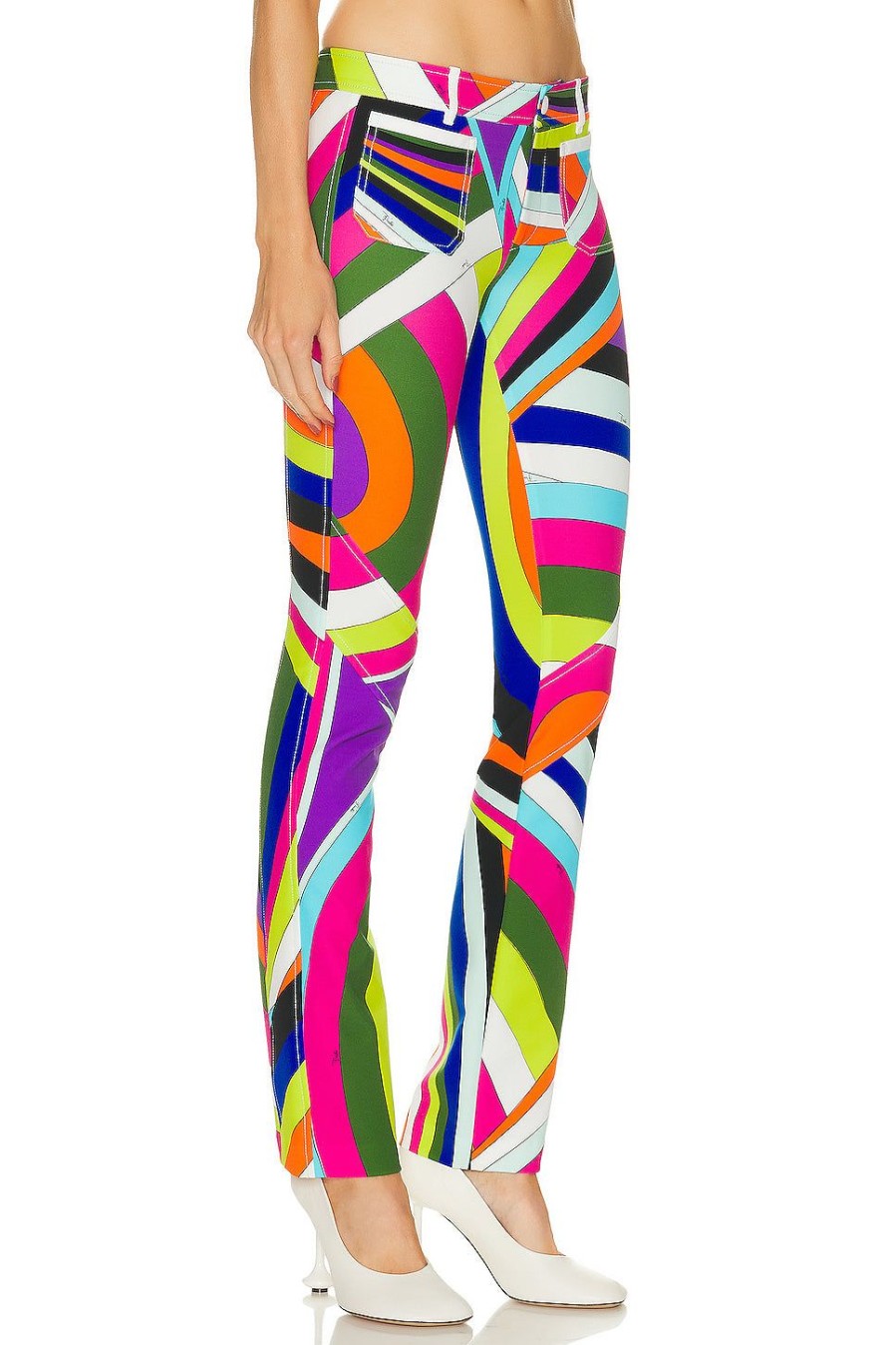 Women Emilio Pucci Pants | Straight Leg Pant Turchese & Viola