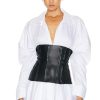 Women Norma Kamali Tops | Grace Corset Black