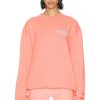 Women Sporty & Rich Sweaters & Knits | Bardot Sports Crewneck Sweatshirt Strawberry & White