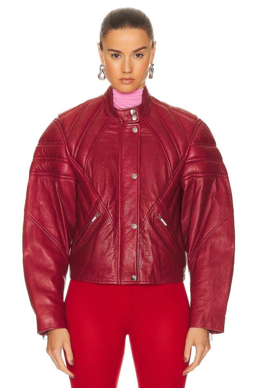 Women Isabel Marant Jackets & Coats | Chady Jacket Magenta