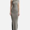 Women Rick Owens Dresses | Ribbed One Shoulder Dress Beige