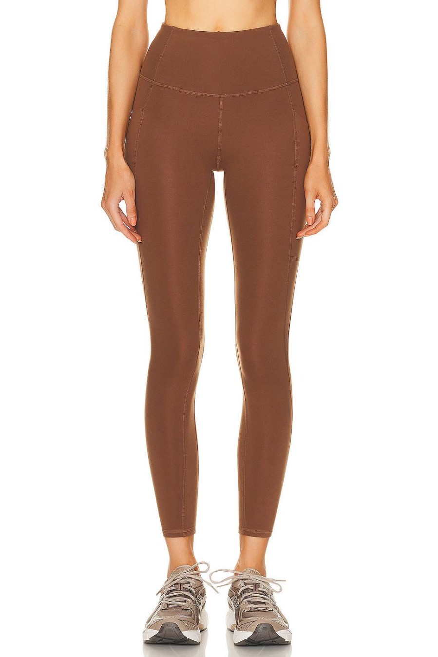 Women Varley Pants | Lets Move Pocket High 25 Legging Cocoa Brown