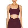 Women YEAR OF OURS Activewear | Ribbed Sports Bralette Dark Cherry