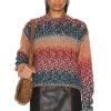 Women Acne Studios Sweaters & Knits | Pull Over Sweater Brown & Blue Multi