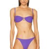 Women Stella McCartney Tops | Falabella Underwire Bikini Top Violet