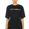 Women Dolce & Gabbana Tops | Logo T-Shirt Nero