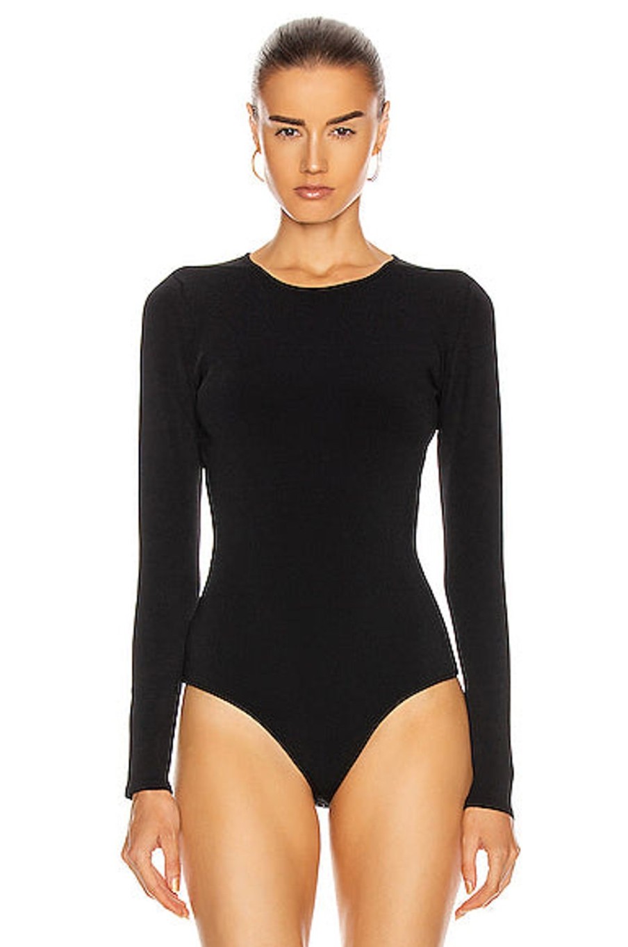 Women WARDROBE.NYC Tops | Knit Bodysuit Black