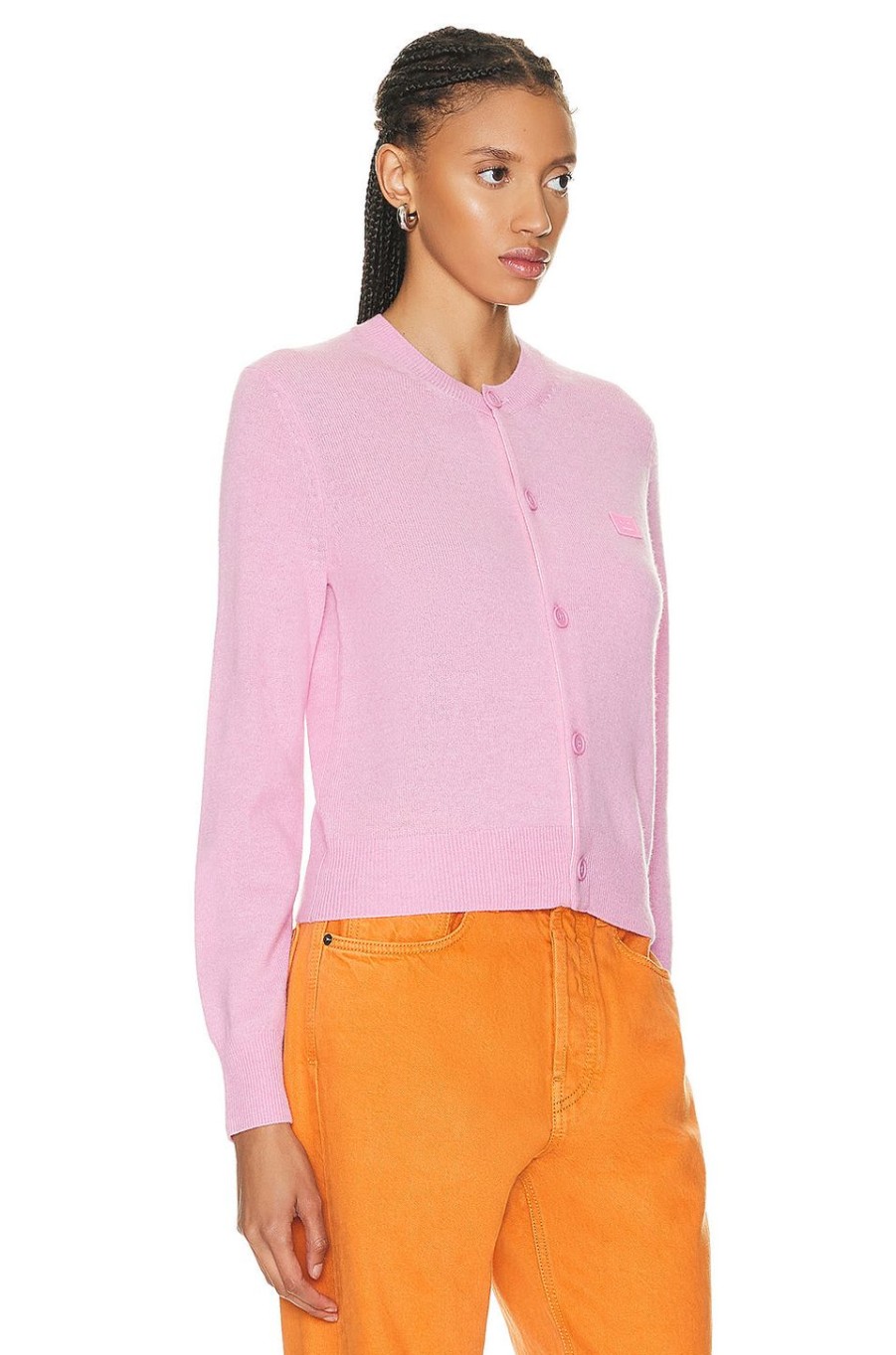 Women Acne Studios Sweaters & Knits | Knit Cardigan Bubble Pink