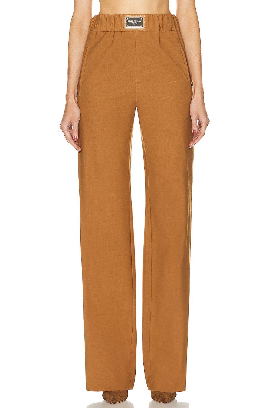 Women Dolce & Gabbana Pants | Wide Leg Pant Light Walnut Brown