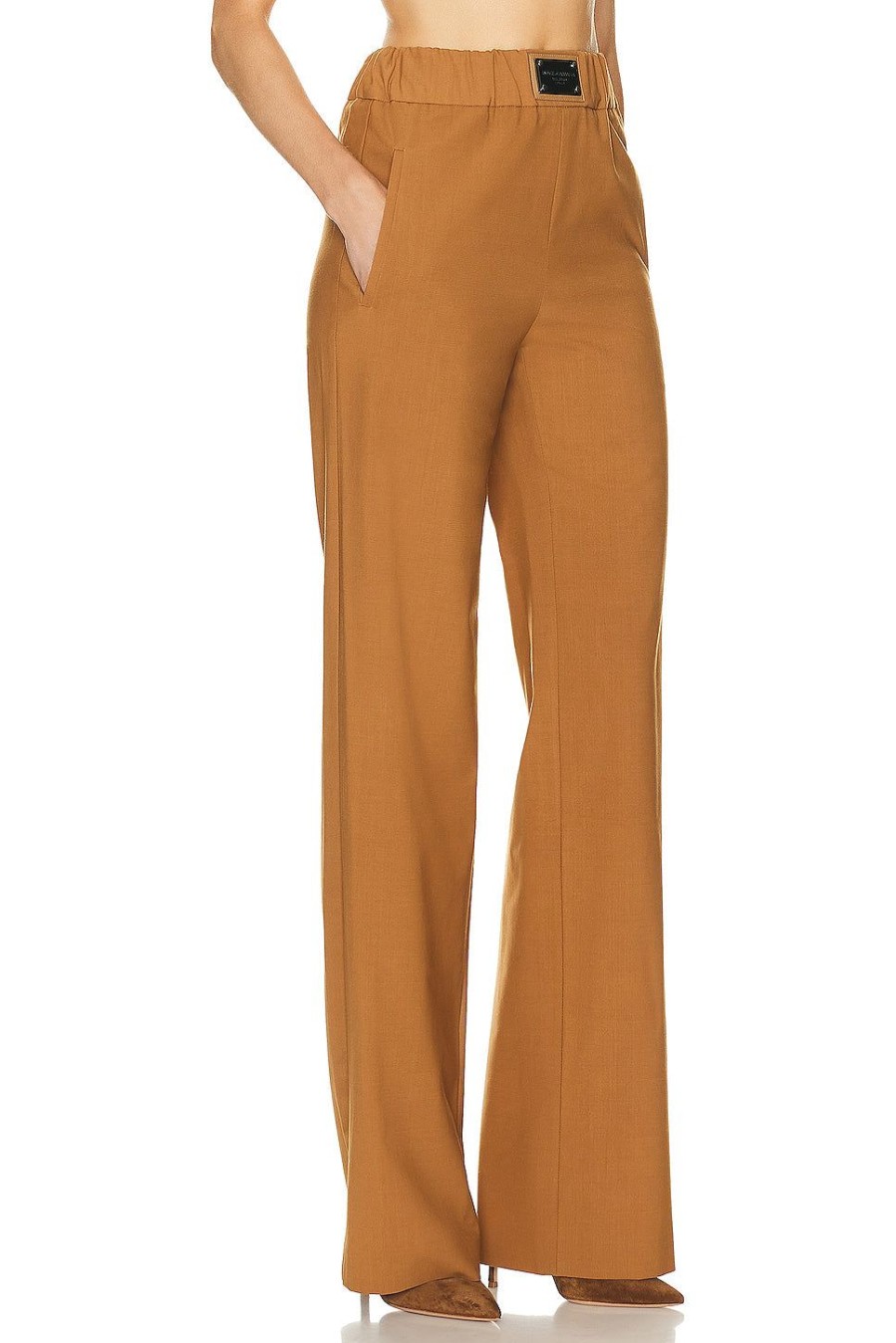 Women Dolce & Gabbana Pants | Wide Leg Pant Light Walnut Brown