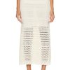 Women SIMKHAI Skirts | Alita Macrame Mixed Stitch Maxi Skirt Cream