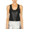 Women TOM FORD Tops | Laminated Racer Back Tank Top Black