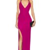 Women TOM FORD Dresses | V Neck Evening Dress Bright Fuxia