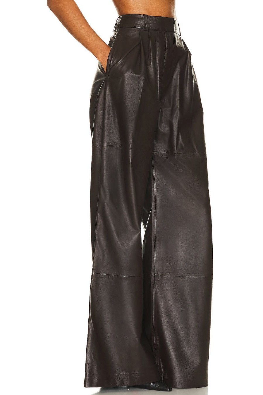 Women Zimmermann Pants | Luminosity Leather Pant Espresso