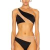 Women Norma Kamali Tops | Snake Mesh Bra Black & Nude Mesh