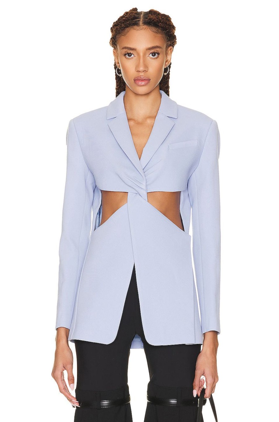 Women Coperni Jackets & Coats | Twisted Cut Out Jacket Lavender