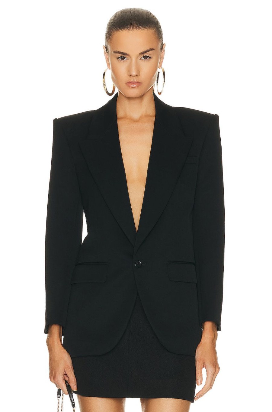 Women Saint Laurent Jackets & Coats | Blazer Jacket Noir