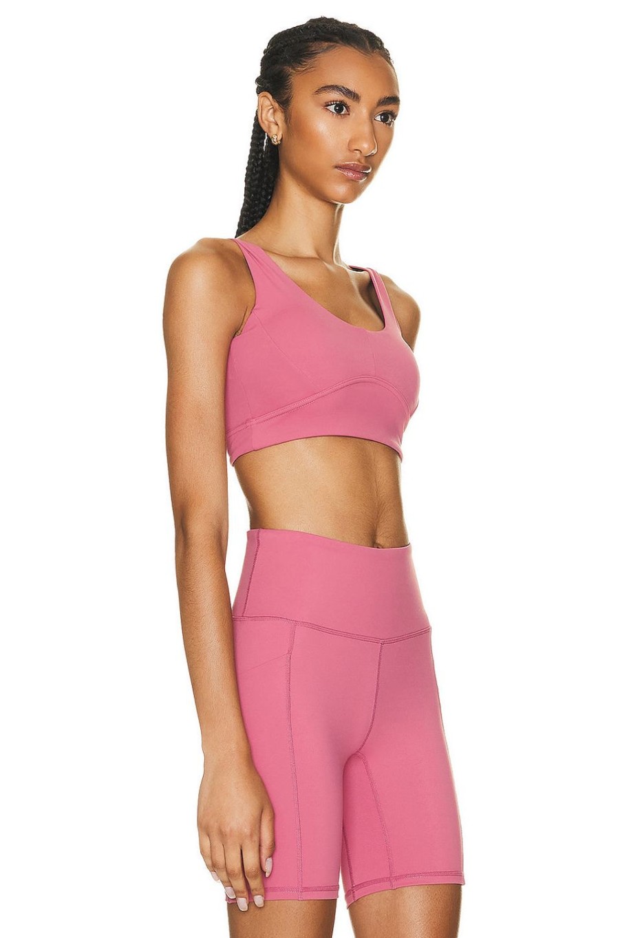 Women Varley Activewear | Lets Go Elsie Bra Rose Wine