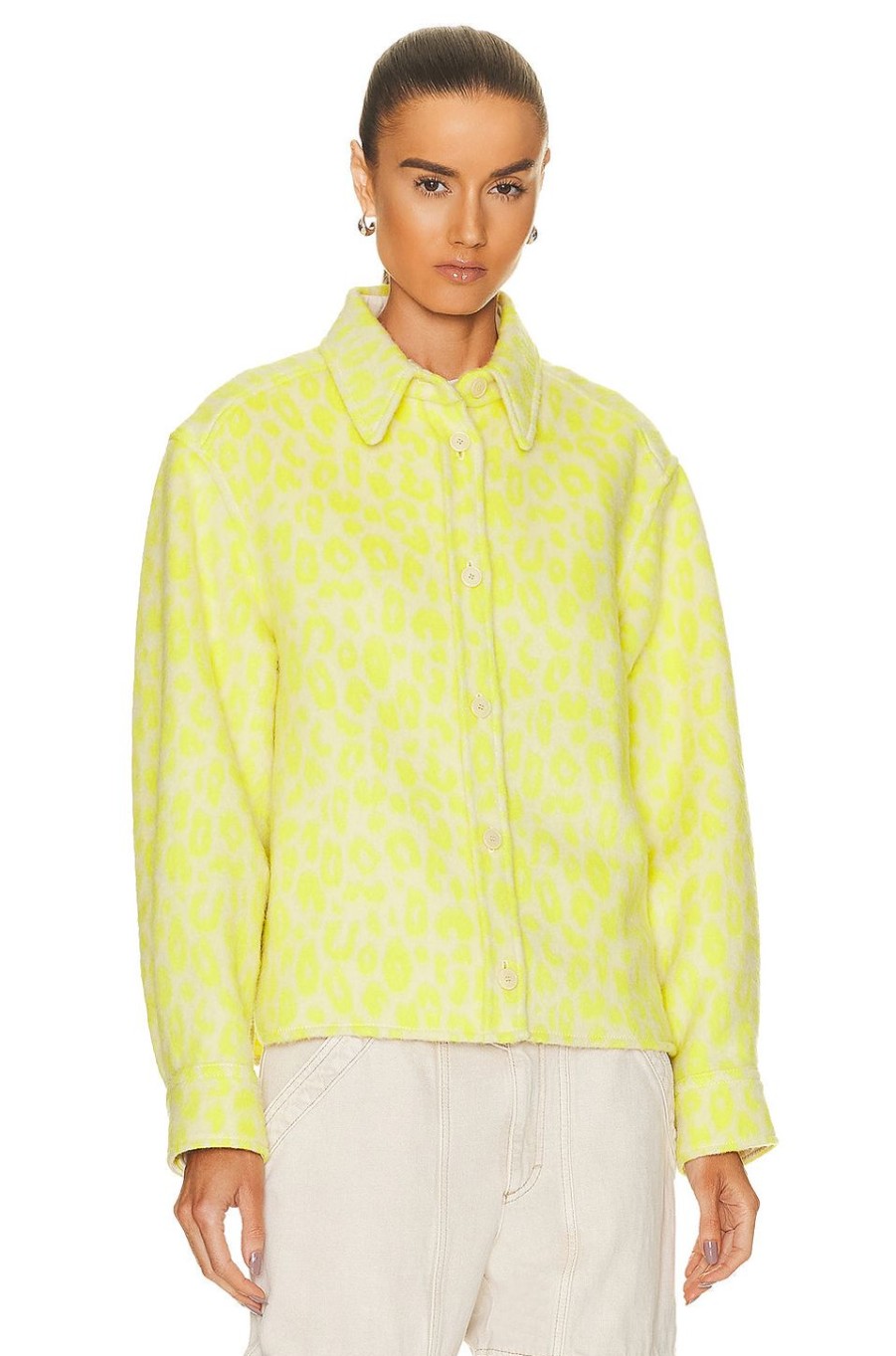 Women Isabel Marant Jackets & Coats | Olanao Wild Overshirt Jacket Yellow