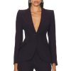 Women Alexander McQueen Jackets & Coats | Single Button Blazer Nighshade