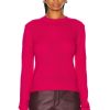 Women Enza Costa Sweaters & Knits | Pure Cashmere Crewneck Sweater Fuchsia