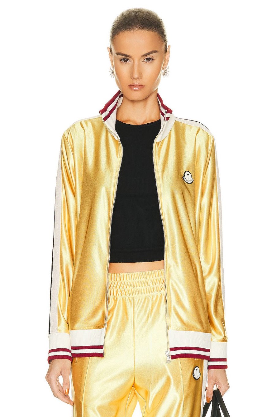 Women Moncler Genius Jackets & Coats | X Palm Angels Zip Up Cardigan Gold