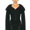 Women ALAÏA Jackets & Coats | Zipped Jacket Noir Ala?A