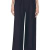 Women MATTHEW BRUCH Pants | Button Pleated Trouser Navy