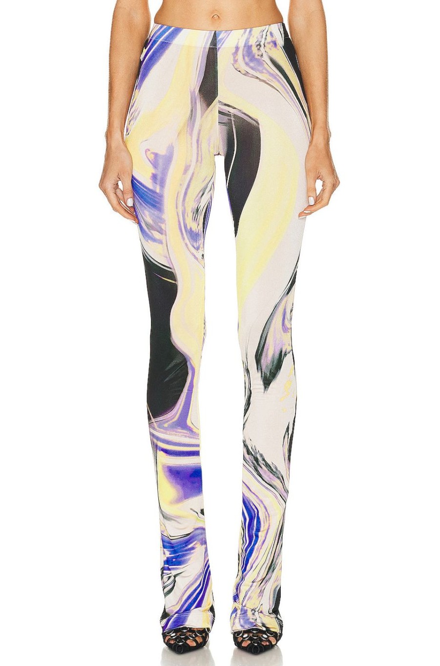 Women THE ATTICO Pants | Long Pant Lavander Sunflower & Ivory