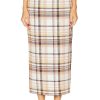 Women Zimmermann Skirts | Matchmaker Check Pencil Skirt Cream Check