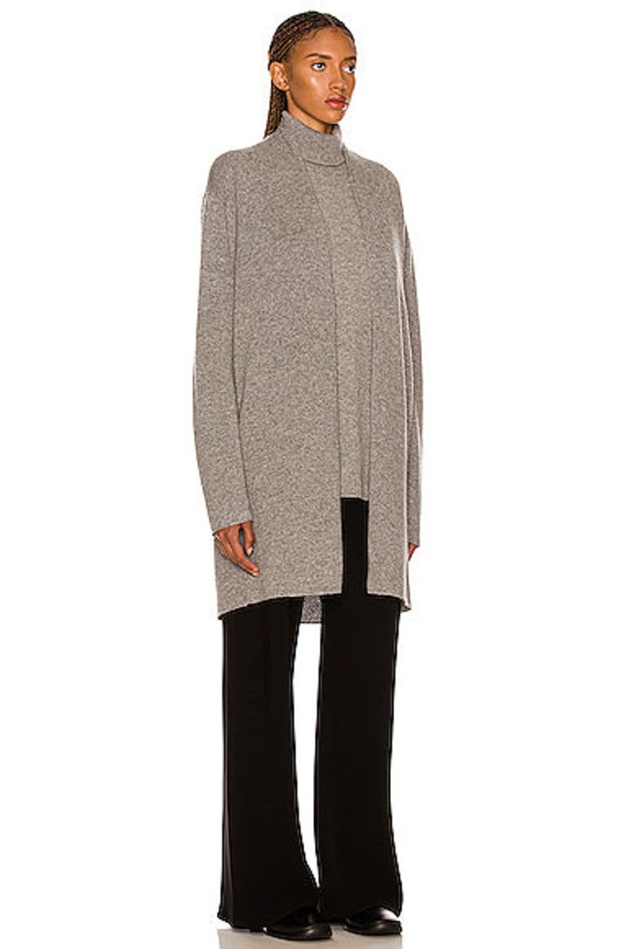 Women The Row Sweaters & Knits | Fulham Cardigan Medium Heather Grey