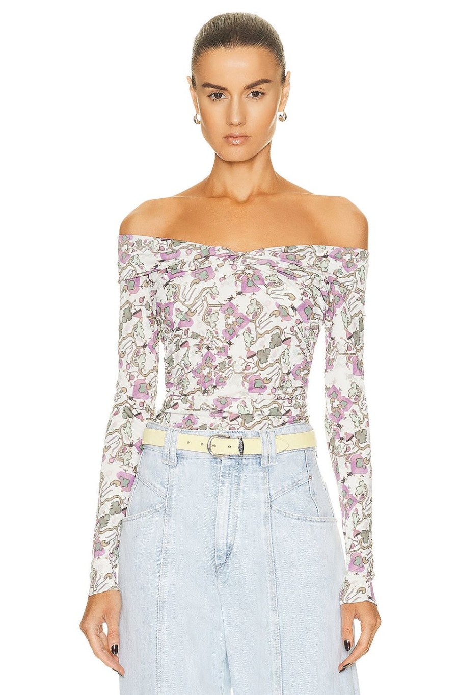 Women Isabel Marant Tops | Jiler Printed Top White