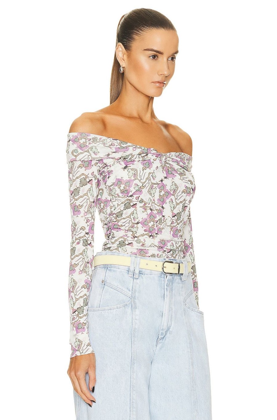 Women Isabel Marant Tops | Jiler Printed Top White