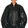 Women THE ATTICO Jackets & Coats | Anja Bomber Jacket Black