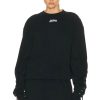 Women Jean Paul Gaultier Sweaters & Knits | Oversize Lace Crew Neck Sweater Black