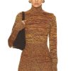 Women REMAIN Sweaters & Knits | High Rib Roll Neck Old Gold Combo