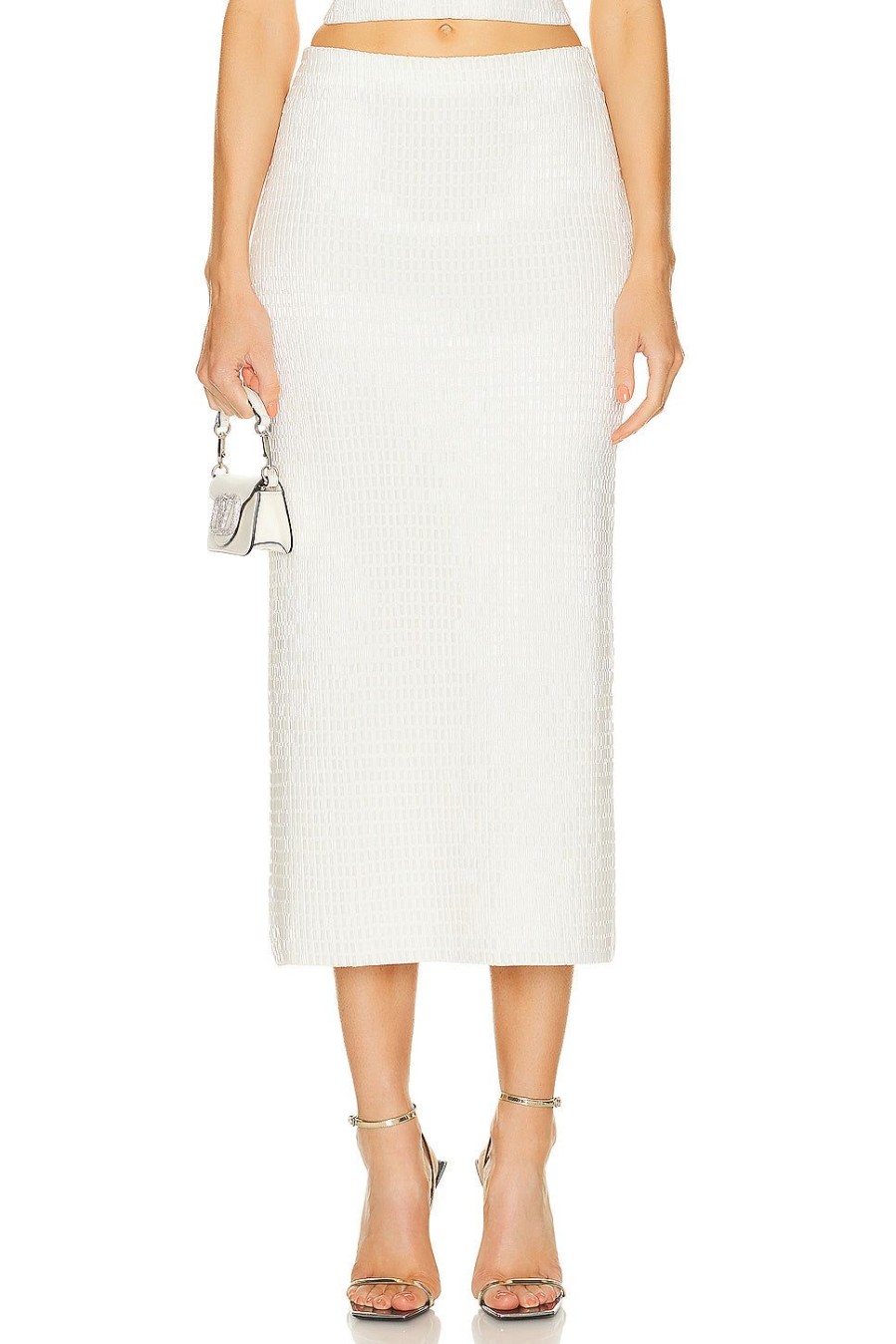 Women SIMKHAI Skirts | Ellison Midi Skirt Ivory