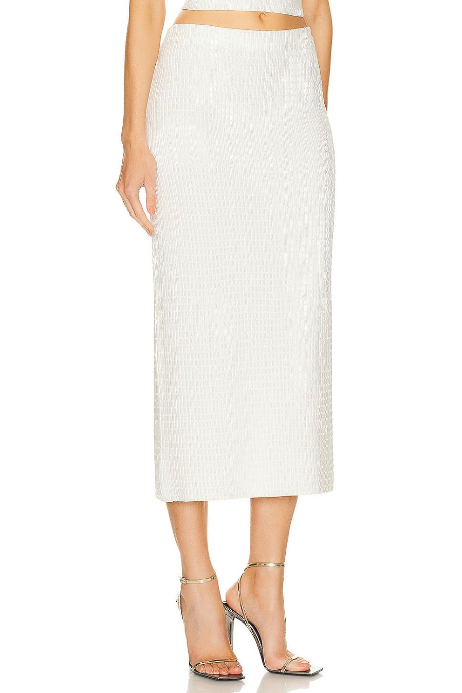 Women SIMKHAI Skirts | Ellison Midi Skirt Ivory