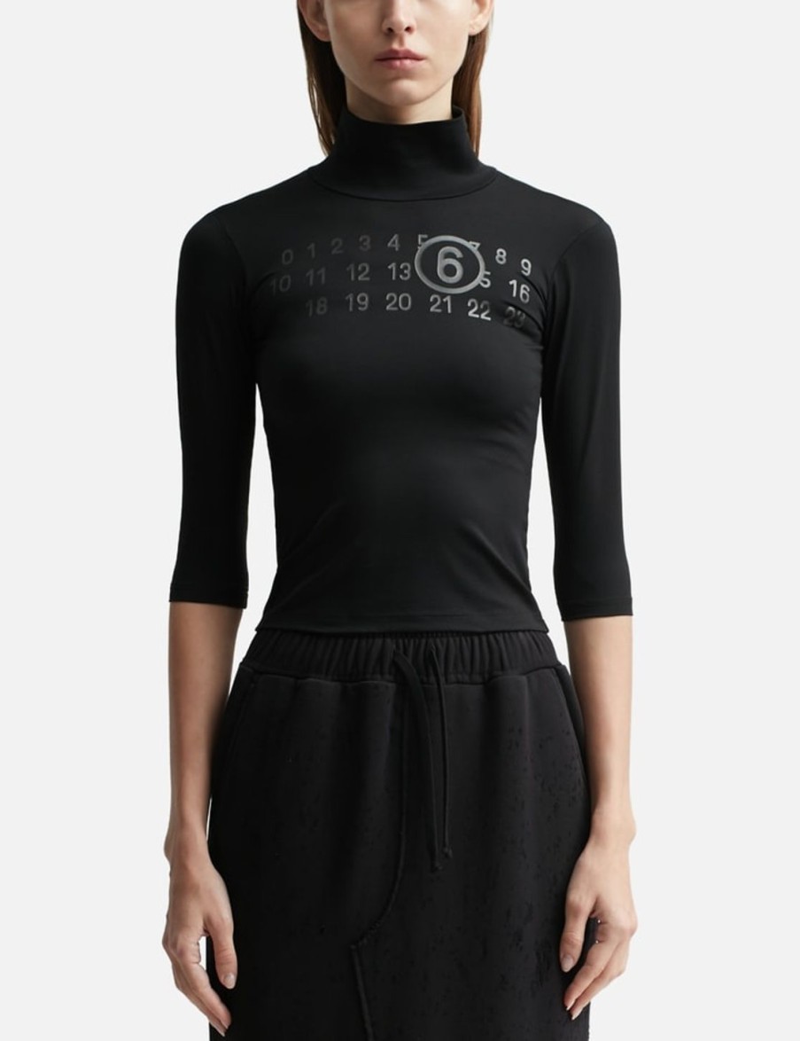 Women MM6 Maison Margiela Tops | Long-Sleeved Top Black