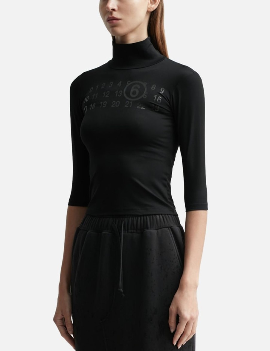 Women MM6 Maison Margiela Tops | Long-Sleeved Top Black