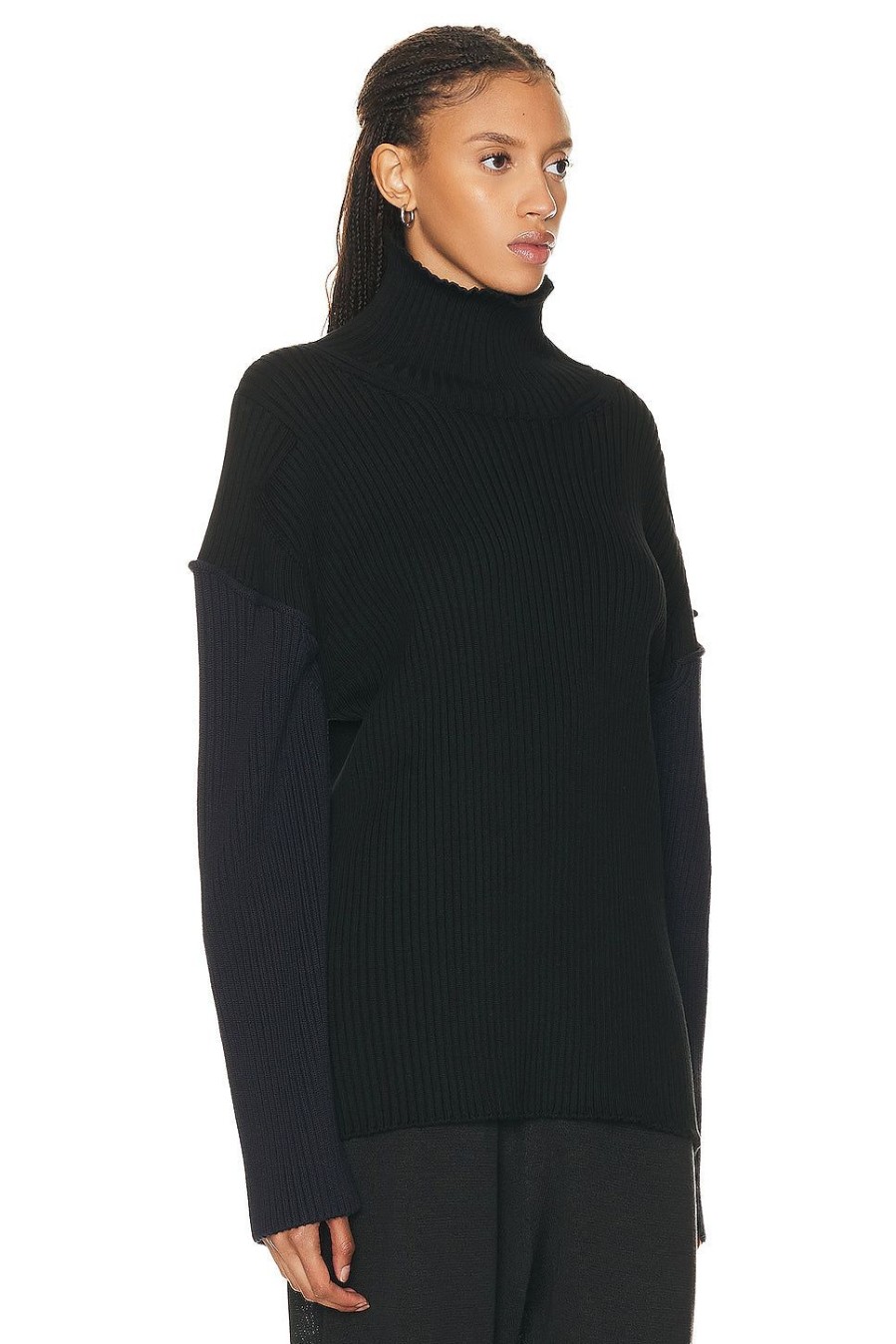 Women The Row Sweaters & Knits | Dua Sweater Black & Navy