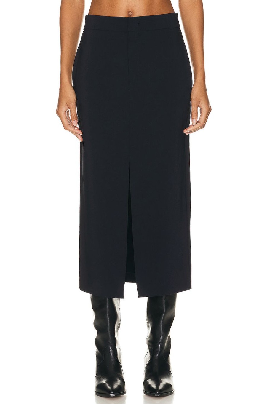 Women Isabel Marant Skirts | Madelia Fluid Tailleur Skirt Black