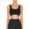 Women Stella McCartney Activewear | S Wave Rib Q Nova Crop Top Black