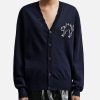 Women Maison Margiela Sweaters & Knits | Embroidered Wool Cardigan Blue