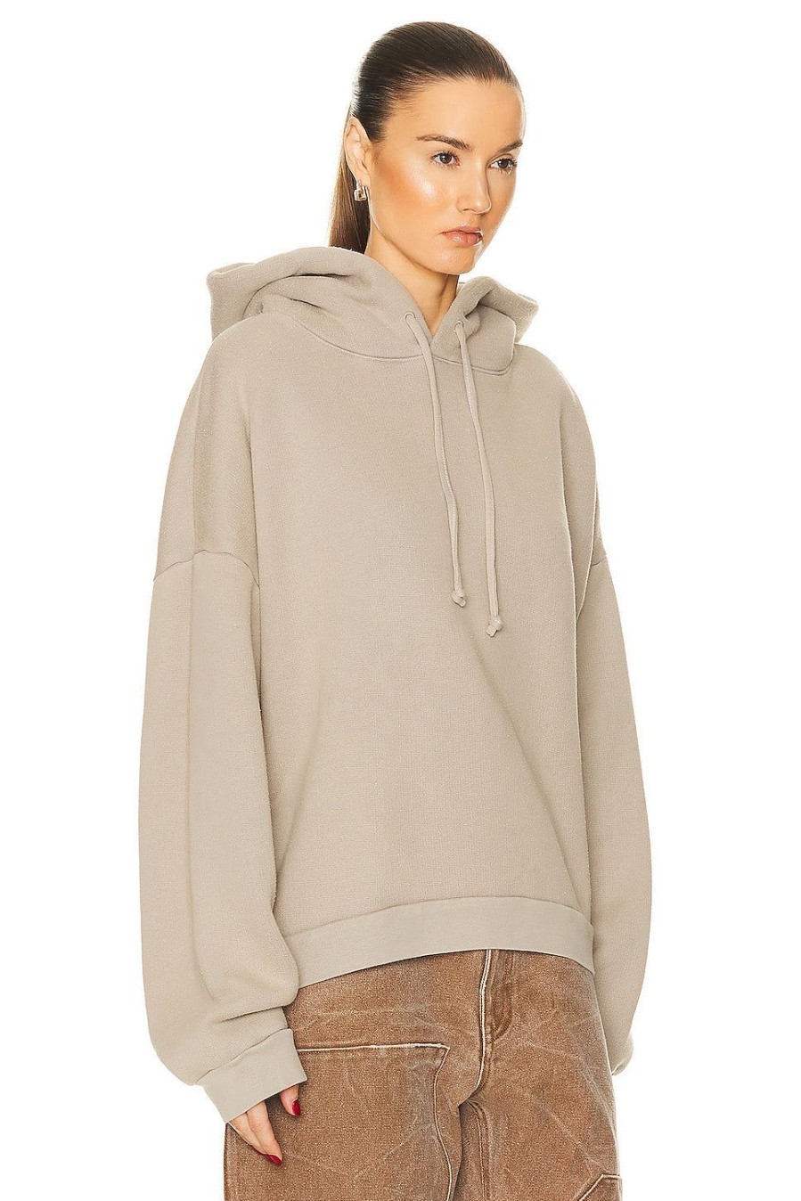 Women Acne Studios Sweaters & Knits | Drawstring Sweater Concrete Grey