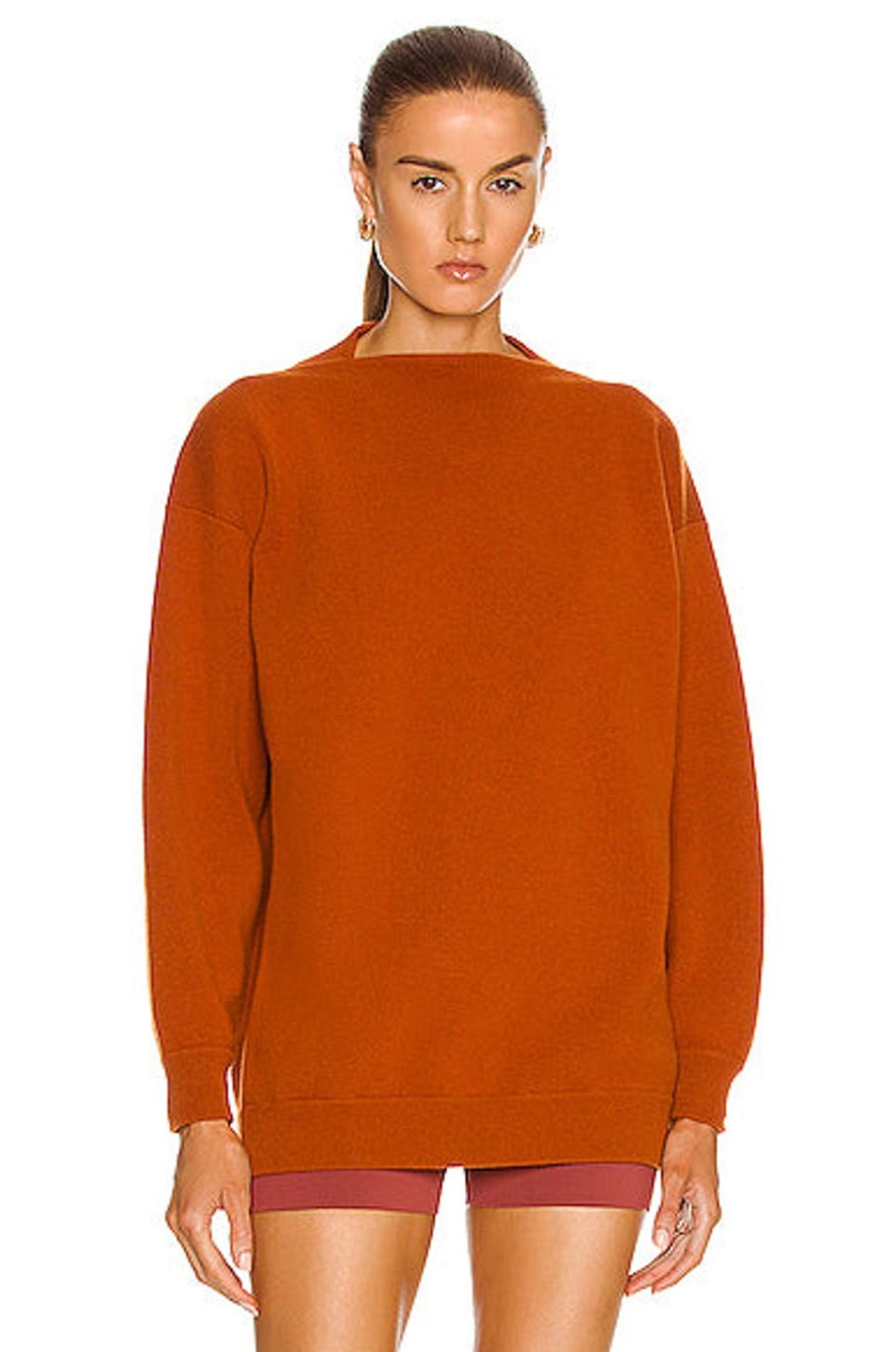 Women ALAÏA Sweaters & Knits | Relaxed Regular Fit Cashmere Sweater Orange