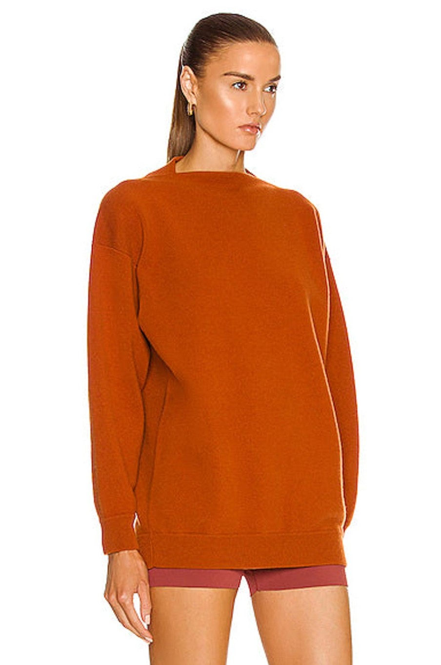 Women ALAÏA Sweaters & Knits | Relaxed Regular Fit Cashmere Sweater Orange