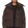 Women Acne Studios Jackets & Coats | Puffer Jacket Coffee Brown