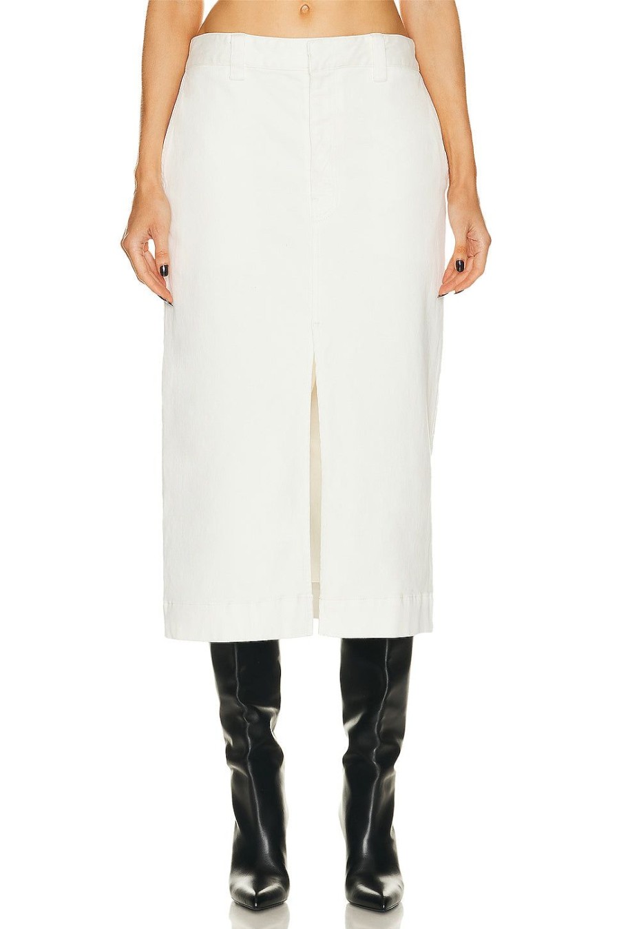 Women Enza Costa Skirts | Soft Touch Slit Skirt Undyed